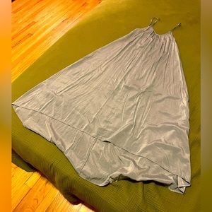 Boutique Metallic Grey Maxi Sundress